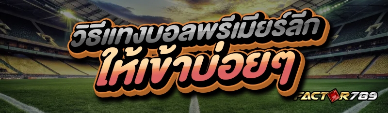 วิธีแทงบอลพรีเมียร์ลีก